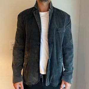 Dark Grey Corduroy  Blazer Jacket